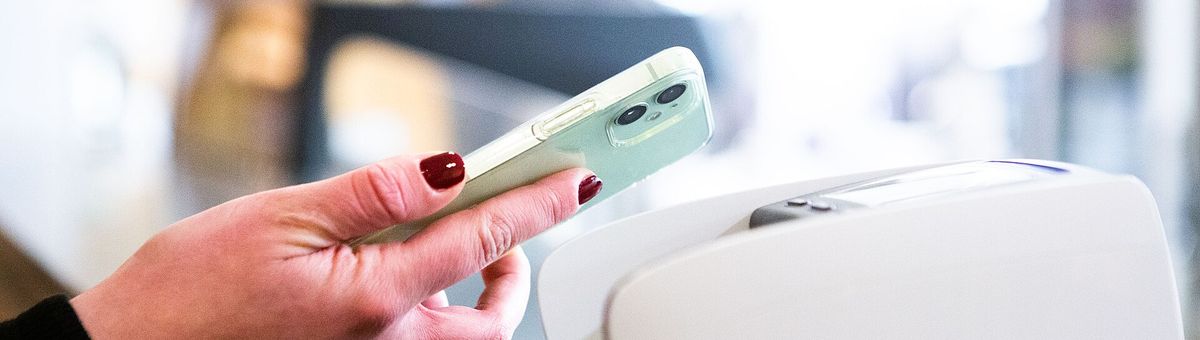 Kontaktløs betaling med telefon
